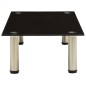 vidaXL Mueble para TV de vidrio templado negro 80x35x17 cm