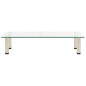 vidaXL Mueble para TV de vidrio templado transparente 80x35x17 cm