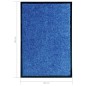 vidaXL Felpudo lavable azul 40x60 cm vidaXL Felpudo lavable azul 40x60 cm