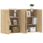 vidaXL Armarios de pared 2 uds madera de ingeniería roble Sonoma vidaXL Armarios de pared 2 uds madera de ingeniería roble Sonoma