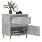 vidaXL Mesitas noche 2 uds madera ingeniería gris hormigón 40x35x50 cm vidaXL Mesitas noche 2 uds madera ingeniería gris hormigón 40x35x50 cm