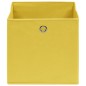 vidaXL Cajas de almacenaje 10 uds tela no tejida amarillo 28x28x28 cm vidaXL Cajas de almacenaje 10 uds tela no tejida amarillo 28x28x28 cm