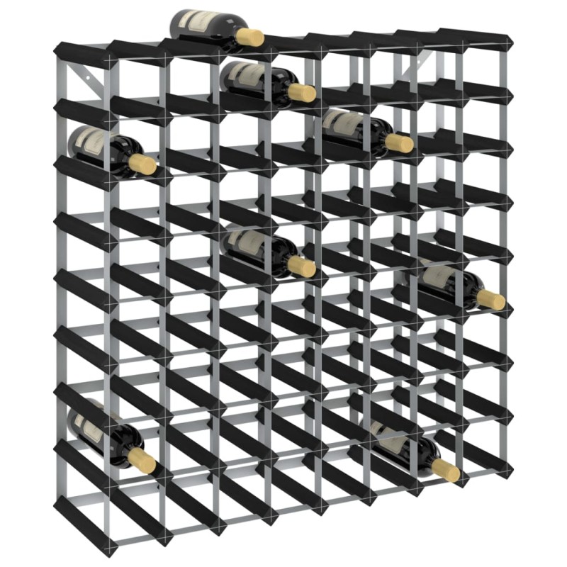 vidaXL Botellero para 72 botellas madera maciza de pino negro vidaXL Botellero para 72 botellas madera maciza de pino negro