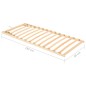 vidaXL Somier de láminas con cabezal ajustable de 13 listones 90x200cm