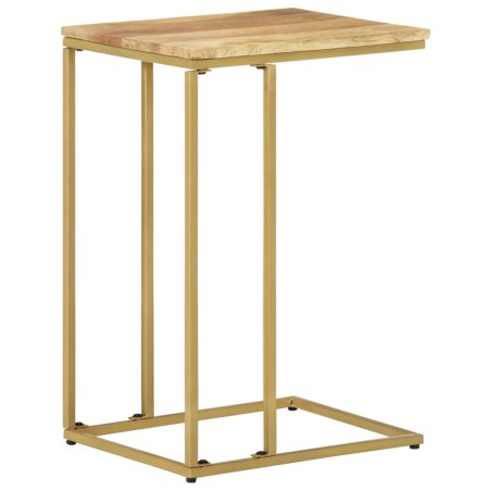 vidaXL Mesa auxiliar de madera maciza de mango 35x45x65 cm