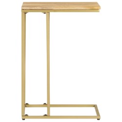 vidaXL Mesa auxiliar de madera maciza de mango 35x45x65 cm
