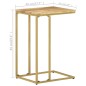 vidaXL Mesa auxiliar de madera maciza de mango 35x45x65 cm
