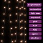 vidaXL Cortina de luces LED 300 LED blanco frío 8 funciones 3x3 m vidaXL Cortina de luces LED 300 LED blanco frío 8 funciones 3x3 m