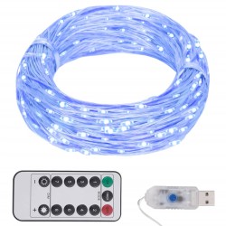 vidaXL Tira de luces LEDs con 150 LEDs azul 15 m PVC