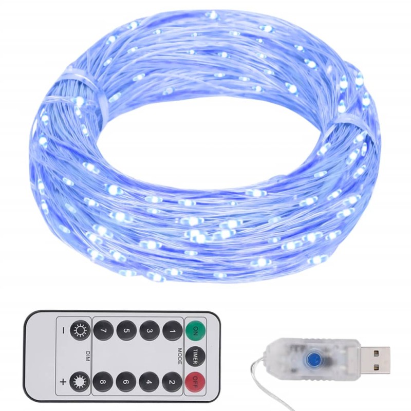 vidaXL Tira de luces LEDs con 150 LEDs azul 15 m PVC vidaXL Tira de luces LEDs con 150 LEDs azul 15 m PVC