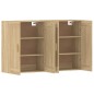vidaXL Armarios de pared 2 uds madera de ingeniería roble Sonoma vidaXL Armarios de pared 2 uds madera de ingeniería roble Sonoma