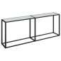vidaXL Mesa consola vidrio templado mármol blanco 200x35x75,5 cm vidaXL Mesa consola vidrio templado mármol blanco 200x35x75,5 cm