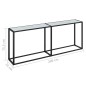 vidaXL Mesa consola vidrio templado mármol blanco 200x35x75,5 cm vidaXL Mesa consola vidrio templado mármol blanco 200x35x75,5 cm
