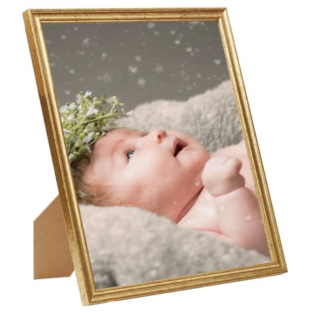 vidaXL Marcos de fotos collage de mesa 10 uds dorado MDF 10x15 cm