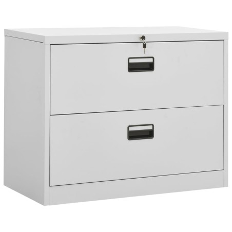 vidaXL Armario archivador de acero gris claro 90x46x72,5 cm 