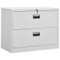 vidaXL Armario archivador de acero gris claro 90x46x72,5 cm 