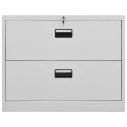 vidaXL Armario archivador de acero gris claro 90x46x72,5 cm 