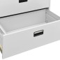 vidaXL Armario archivador de acero gris claro 90x46x72,5 cm 