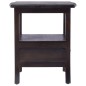 vidaXL Mesita de noche madera maciza de caoba negro claro 40x40x45 cm