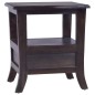 vidaXL Mesita de noche madera maciza de caoba negro claro 40x40x45 cm