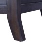 vidaXL Mesita de noche madera maciza de caoba negro claro 40x40x45 cm