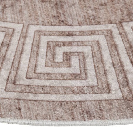 vidaXL Alfombra lavable antideslizante beige φ120 cm