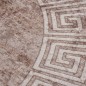 vidaXL Alfombra lavable antideslizante beige φ120 cm