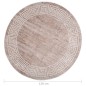 vidaXL Alfombra lavable antideslizante beige φ120 cm