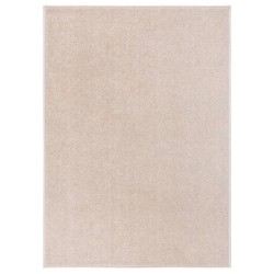 vidaXL Alfombra de pelo corto beige oscuro 140x200 cm