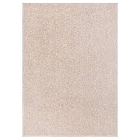 vidaXL Alfombra de pelo corto beige oscuro 140x200 cm