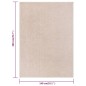 vidaXL Alfombra de pelo corto beige oscuro 140x200 cm vidaXL Alfombra de pelo corto beige oscuro 140x200 cm