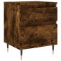 vidaXL Mesitas noche 2 uds madera ingeniería roble ahumado 40x35x50 cm vidaXL Mesitas noche 2 uds madera ingeniería roble ahumado 40x35x50 cm