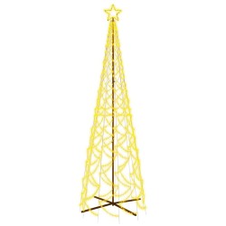 vidaXL Árbol de Navidad cónico 500 LED blanco cálido 100x300 cm