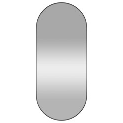 vidaXL Espejo de pared ovalado negro 30x70 cm