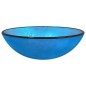 vidaXL Lavabo de vidrio templado azul 42x14 cm vidaXL Lavabo de vidrio templado azul 42x14 cm