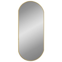 vidaXL Espejo de pared ovalado dorado 80x35 cm