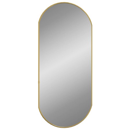 vidaXL Espejo de pared ovalado dorado 80x35 cm