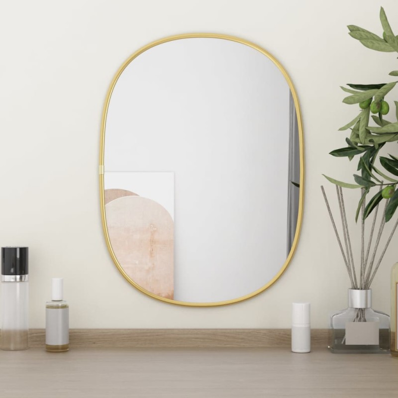 vidaXL Espejo de pared dorado 40x30 cm vidaXL Espejo de pared dorado 40x30 cm