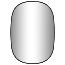 vidaXL Espejo de pared negro 50x35 cm