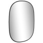 vidaXL Espejo de pared negro 50x35 cm
