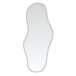 vidaXL Espejo de pared plateado 60x25 cm