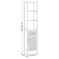 vidaXL Mueble de baño madera maciza de nogal 42x29x182 cm vidaXL Mueble de baño madera maciza de nogal 42x29x182 cm