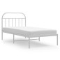 vidaXL Estructura de cama de metal con cabecero blanco 100x190 cm vidaXL Estructura de cama de metal con cabecero blanco 100x190 cm