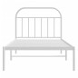 vidaXL Estructura de cama de metal con cabecero blanco 100x190 cm vidaXL Estructura de cama de metal con cabecero blanco 100x190 cm