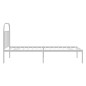 vidaXL Estructura de cama de metal con cabecero blanco 100x190 cm vidaXL Estructura de cama de metal con cabecero blanco 100x190 cm