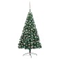 vidaXL Medio árbol de Navidad con luces y bolas verde 150 cm vidaXL Medio árbol de Navidad con luces y bolas verde 150 cm