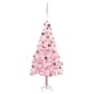 vidaXL Árbol de Navidad preiluminado con luces y bolas rosa 180 cm vidaXL Árbol de Navidad preiluminado con luces y bolas rosa 180 cm