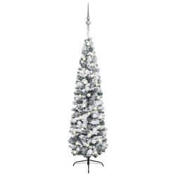 vidaXL Árbol de Navidad preiluminado con luces y bolas verde 180 cm