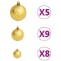 vidaXL Árbol de Navidad artificial con luces y bolas 620 ramas 180 cm vidaXL Árbol de Navidad artificial con luces y bolas 620 ramas 180 cm