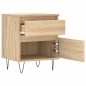 vidaXL Mesitas noche 2 uds madera ingeniería roble Sonoma 40x35x50 cm vidaXL Mesitas noche 2 uds madera ingeniería roble Sonoma 40x35x50 cm